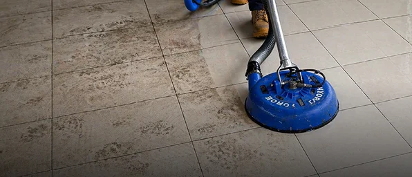 High-pressure tile and grout cleaning restoring bathroom floor grout in Point Cook